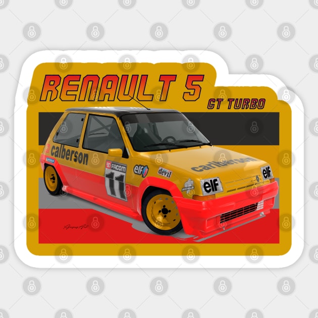 Renault 5 GT Turbo Sticker by PjesusArt